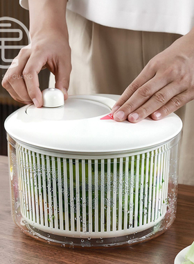 【原装正品】日本制进口蔬菜脱水器手动蔬菜沙拉甩干器甩菜器