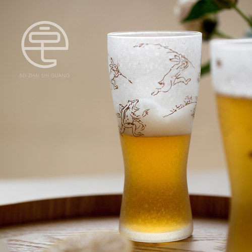 日本制原装进口磨砂无铅玻璃杯