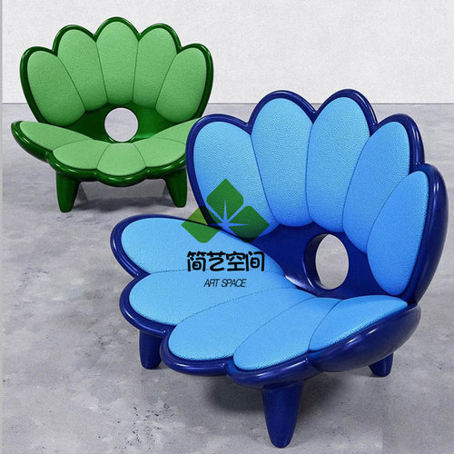 北欧设计师花瓣玻璃钢休闲椅