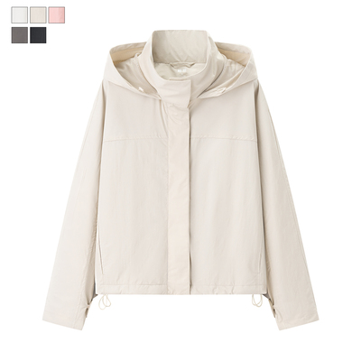 女装 2025春季新款 防风立领茄克/户外夹克休闲连帽短外套 474894