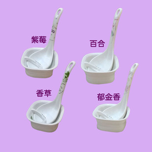 单品香草百合紫莓郁金香 康宁玻璃锅餐具专用配件骨瓷大汤勺套组装