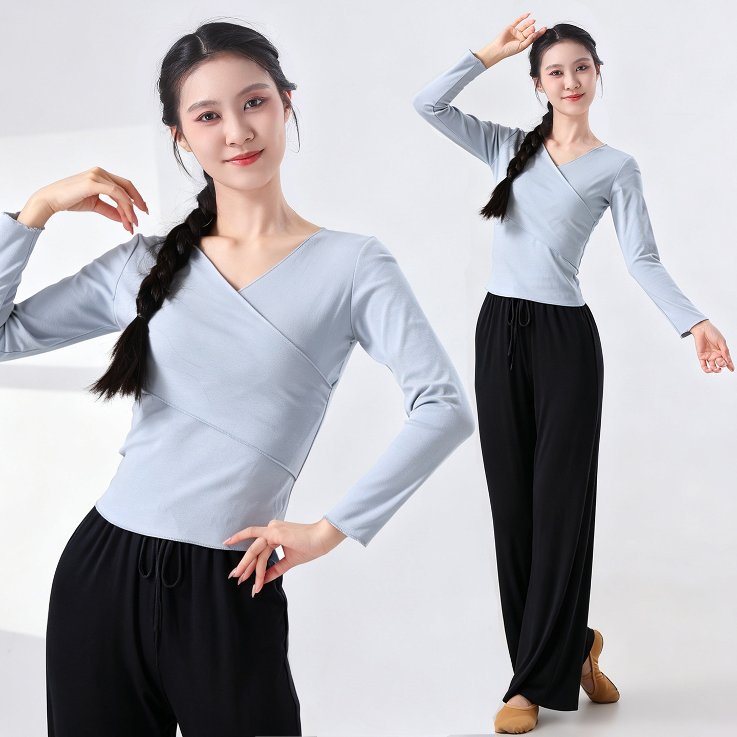 舞蹈练功服套装女现代跳舞上衣形现代舞服装
