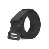 pom扣头腰带男多功能军迷彩帆布户外皮带松紧自动扣作训尼龙裤 带