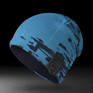 65cm 0041双层针织金属拉环迷彩针织帽滑雪毛线帽子55 牌