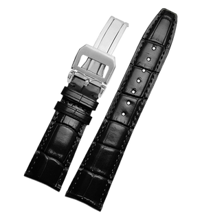 弯头真皮手表带 适用IWC万国波涛菲诺葡萄牙IW371417/500107葡7