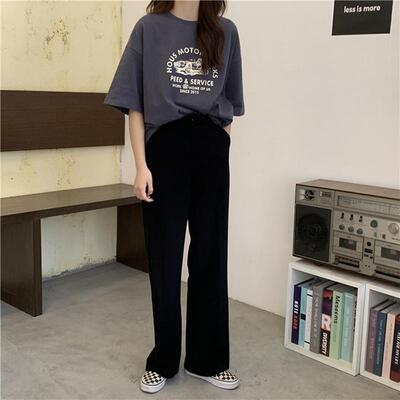 2026年夏季韩版宽松短袖T恤女韩版新款bf风大码上衣情侣打底衫