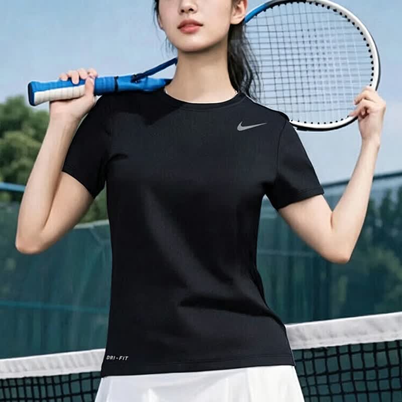 Nike/耐克女装 26新款夏秋纯色透气舒适短袖速干T恤休闲运动上衣