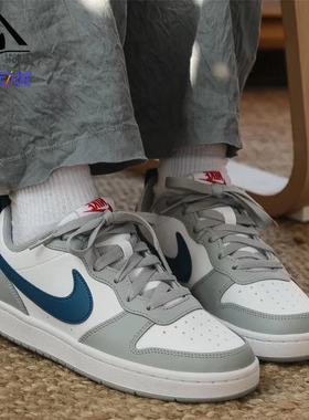 Nike/耐克COURT BOROUGH LOW 2大童运动鞋灰蓝配色板鞋BQ5448-117