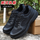 黑色耐磨帆布体能跑步运动鞋 男超轻网面透气训练执勤鞋 作训鞋 新式