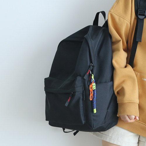 男女书包纯色百搭双肩包旅游背包