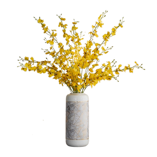 仿真花跳舞兰假花绢花装饰花客厅桌面摆设摆件花卉花艺迎春花24新