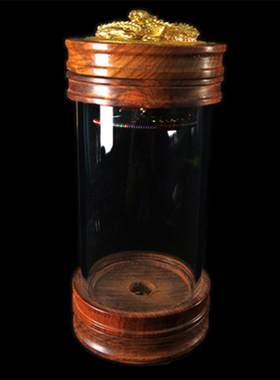 S145五星簧55*135蝈蝈饲养过冬亚克力罐徐一舟实木活体宠物鸣虫具