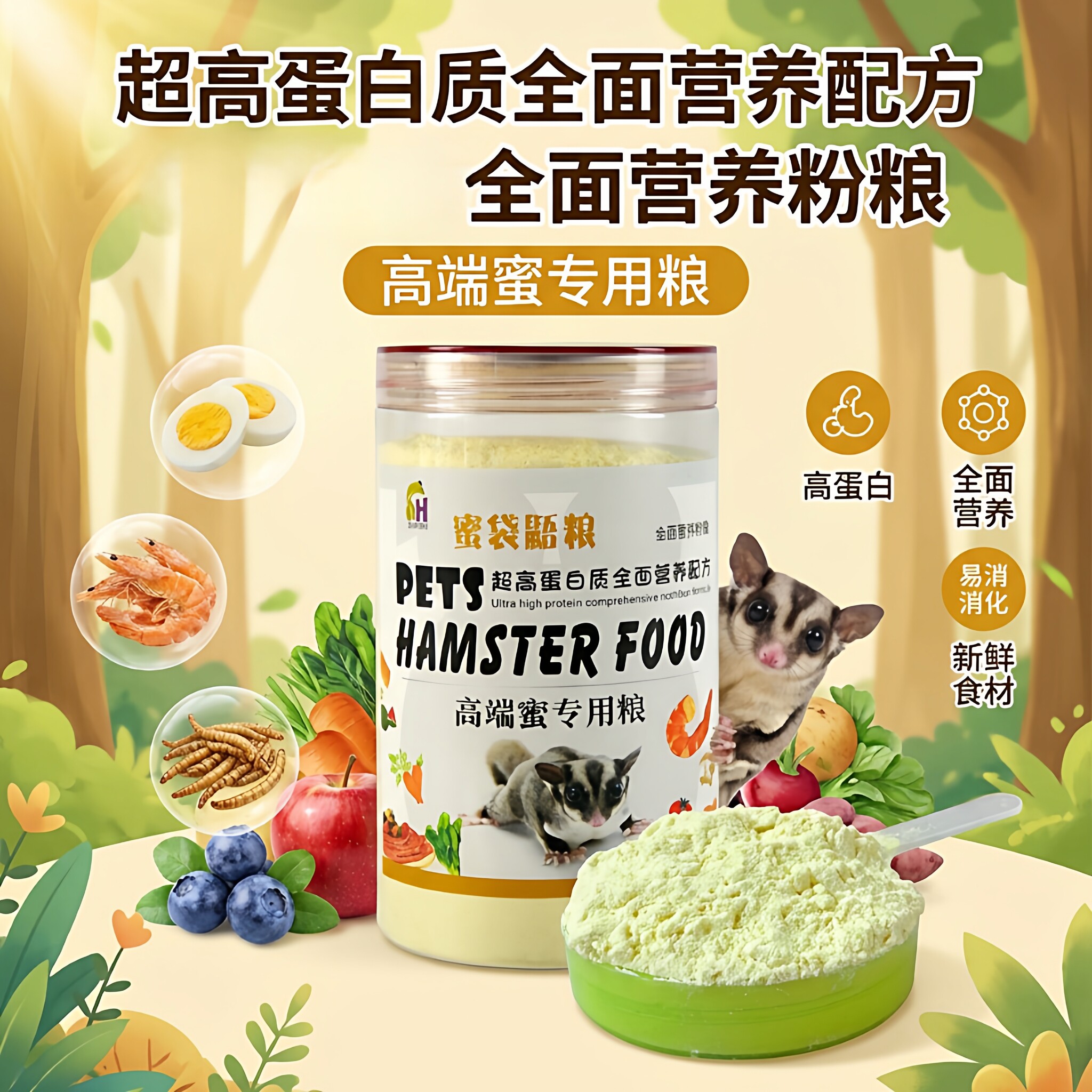 蜜袋鼯高蛋白粮400g哺乳期冲泡粮