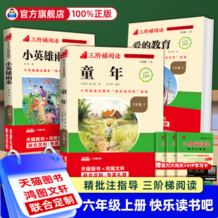 名校课堂三阶梯快乐读书吧六年级上册小学生必读课外阅读书籍推荐书目小英雄雨来童年爱的教育高尔基完整版爱丽丝漫游奇境6下