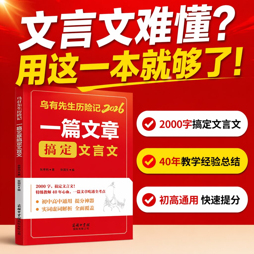 【当当网正版】2026乌有先生历险记一篇文章搞定文言文 初中高中通用提分神 器一篇文章吃透全部考点课外阅读书籍初中文言文一本通 - 实物图