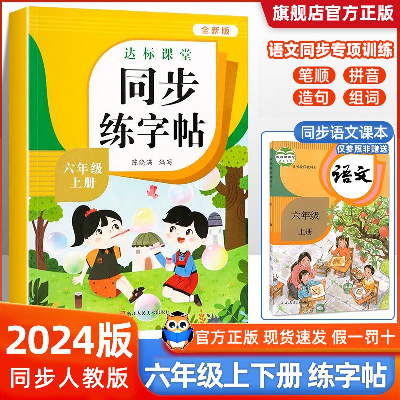 2024版 六年级上册下册同步练字帖小学语文人教版练字帖每日一练写字课课