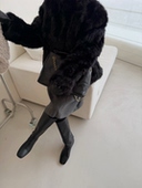 widelia2025秋冬时髦高筒骑士靴套筒长靴方圆头靴子女百搭瘦瘦靴