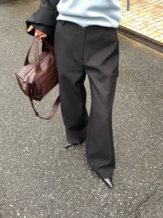 waitmore美式复古休闲百搭显瘦工装裤女2025年秋季直筒宽松阔腿裤