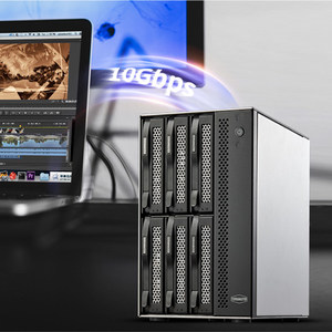 铁威马D6-320全金属6盘位Type-C存储柜usb3.2 gen2固态机械硬盘盒