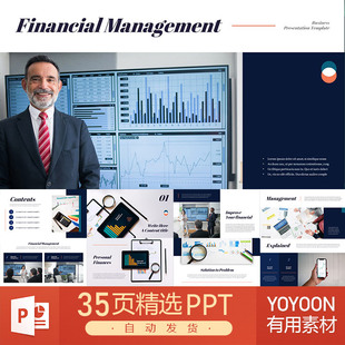 财务管理财务报告税务申报金融资金资产分析资金链会计PPT模板