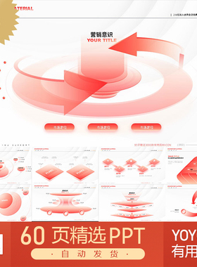 3D立体高级图表格数据可视流程汇报告会议总结KEYNOTE模板PPT模板