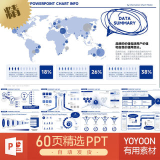 高级辉瑞风格企业管理咨询财务分析模型客户画像人群分析PPT模板