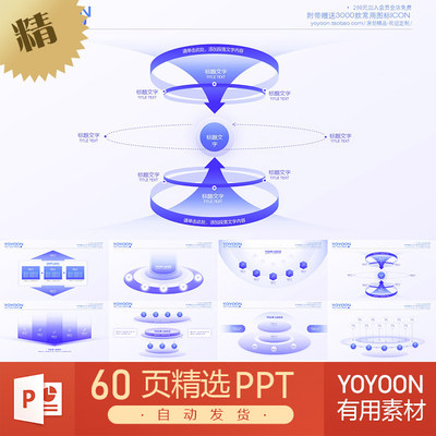 yoyoon互联网企业思维导图表格逻辑图表PPT模板合集keynote模板