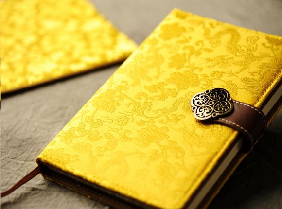礼品 工艺品本子 南京云锦 南京特产 记事本 花纹精品云锦笔记本
