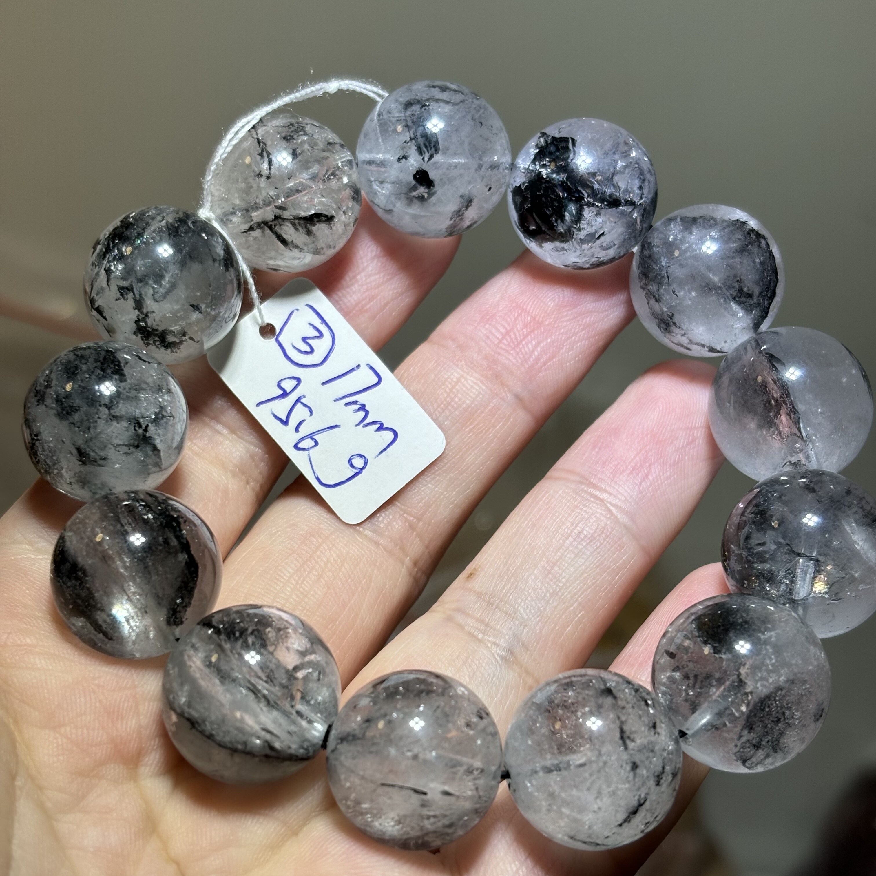 天然水晶闪灵钻手链 Herkimer Diamond 赫尔基蒙 幸运石 一物一图