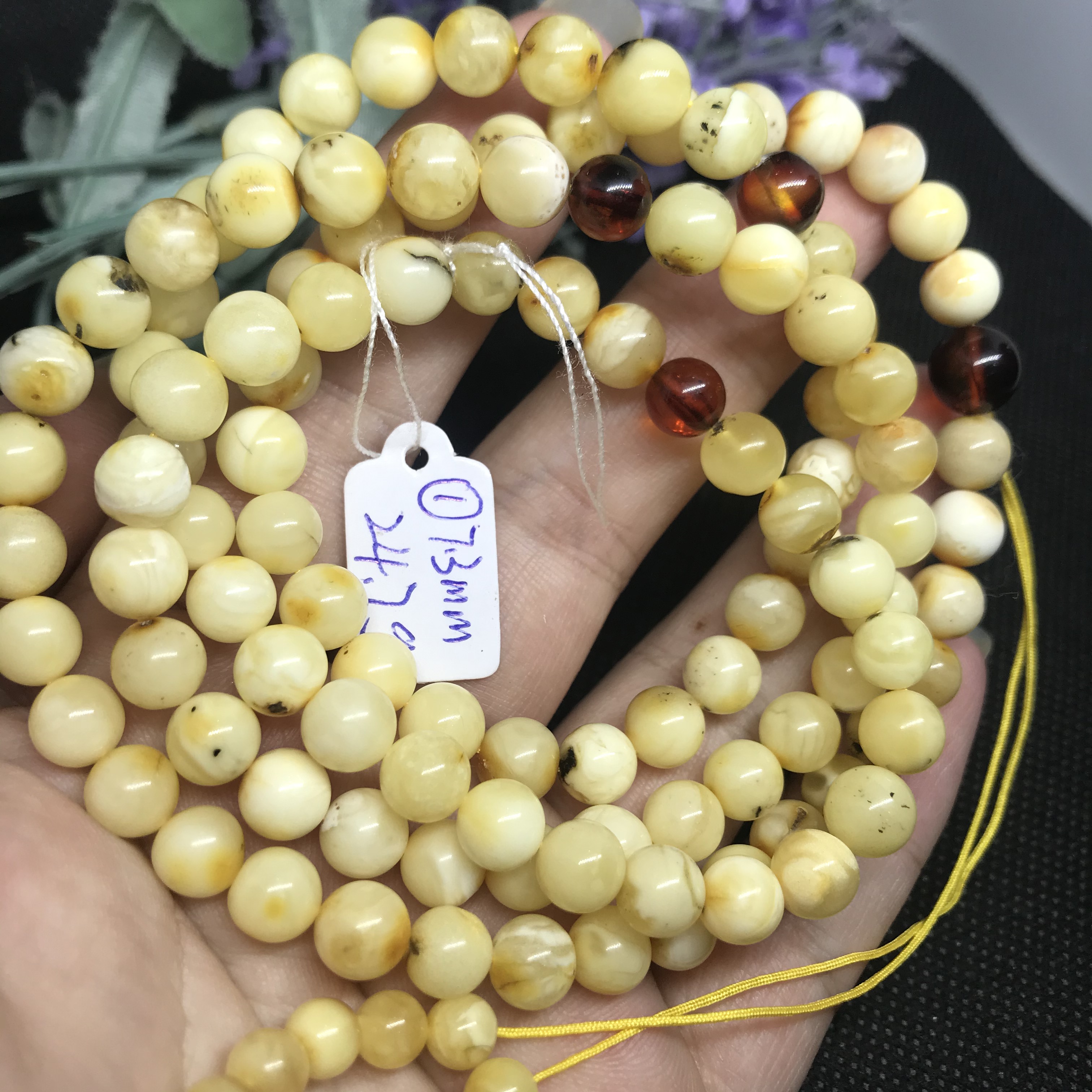 天然原矿蜜蜡108颗 花珀手串金绞蜜金珀满蜜 微瑕   一物一图