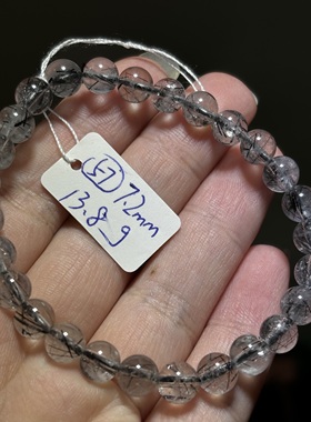 天然黑发晶大小颗粒都有 晶体有棉 发丝明显     一物一图1