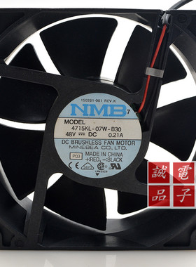 NMB-MAT7 12038 4715KL-07W-B30 48V 0.21A 12CM 变频器 散热风扇