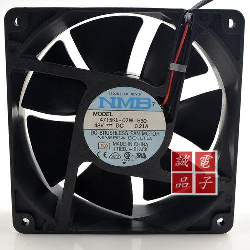 NMB-MAT7 12038 4715KL-07W-B30 48V 0.21A 12CM 变频器 散热风扇