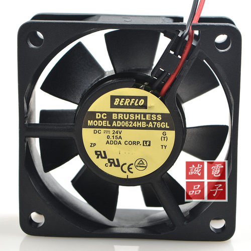 原装 ADDA 6025 24V 0.15A  AD0624HB-A76GL 6CM 防水 变频器风扇