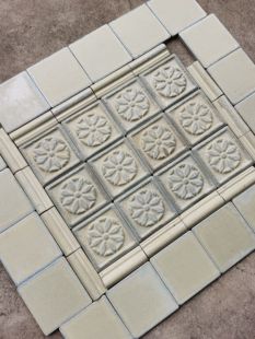 乡村文艺森系装 美式 饰背景墙砖 复古手工砖立体感小花砖法式 法式