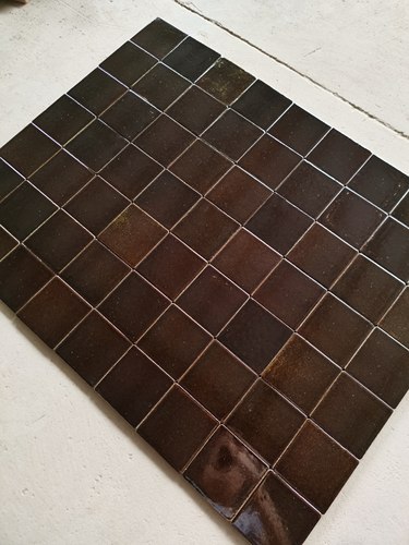 100*100mm巧克力色窑变手工砖复古墙砖厨房卫生间瓷砖美拉德风格