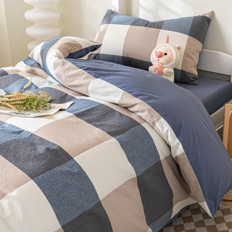 全棉加厚四件套纯棉抗菌加厚保暖床上用品秋冬天床学生宿舍单被套