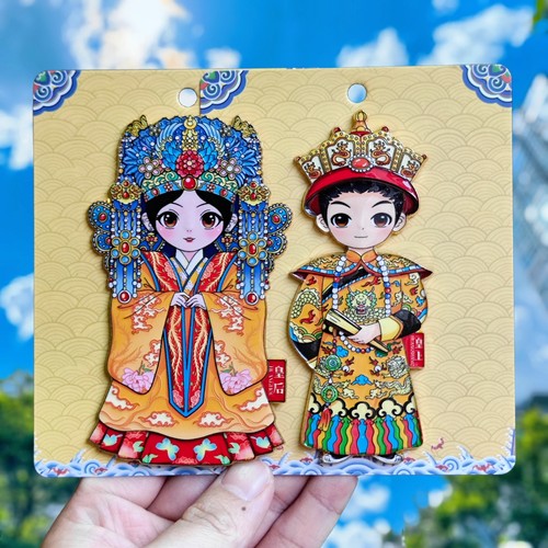 中国风古装人物故宫文创冰箱贴