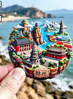 锦州文创金属浮雕冰箱贴伴手礼
