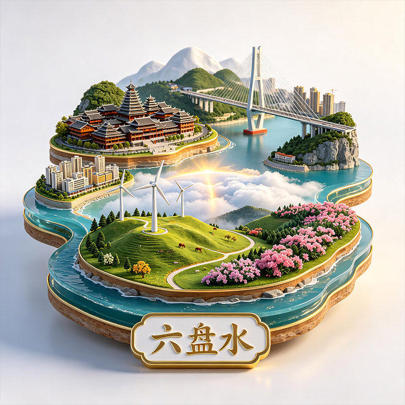 六盘水金属浮雕3D冰箱贴伴手礼