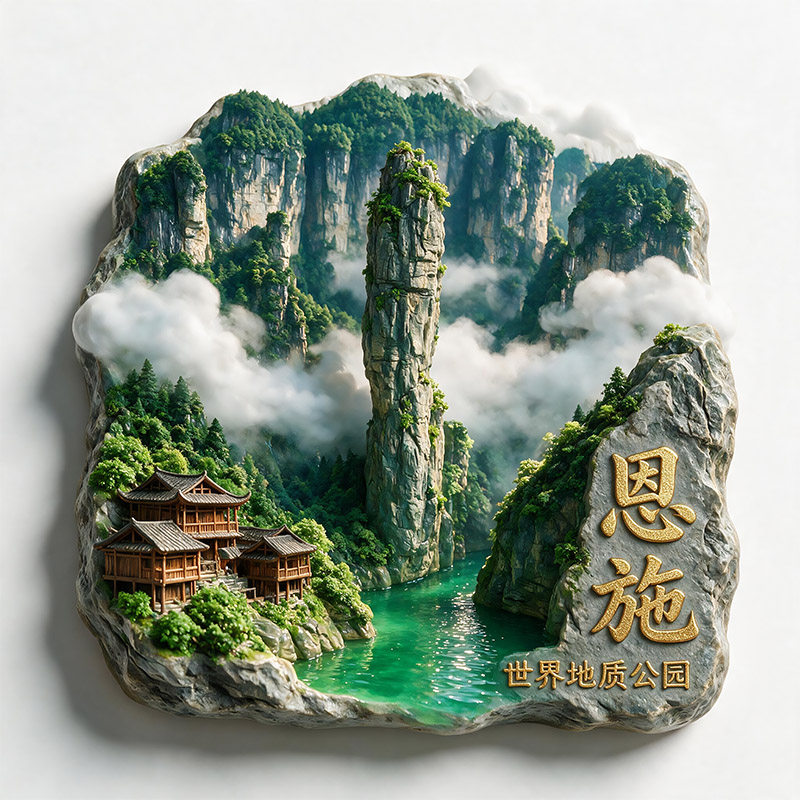 恩施浮雕文创立体冰箱贴伴手礼