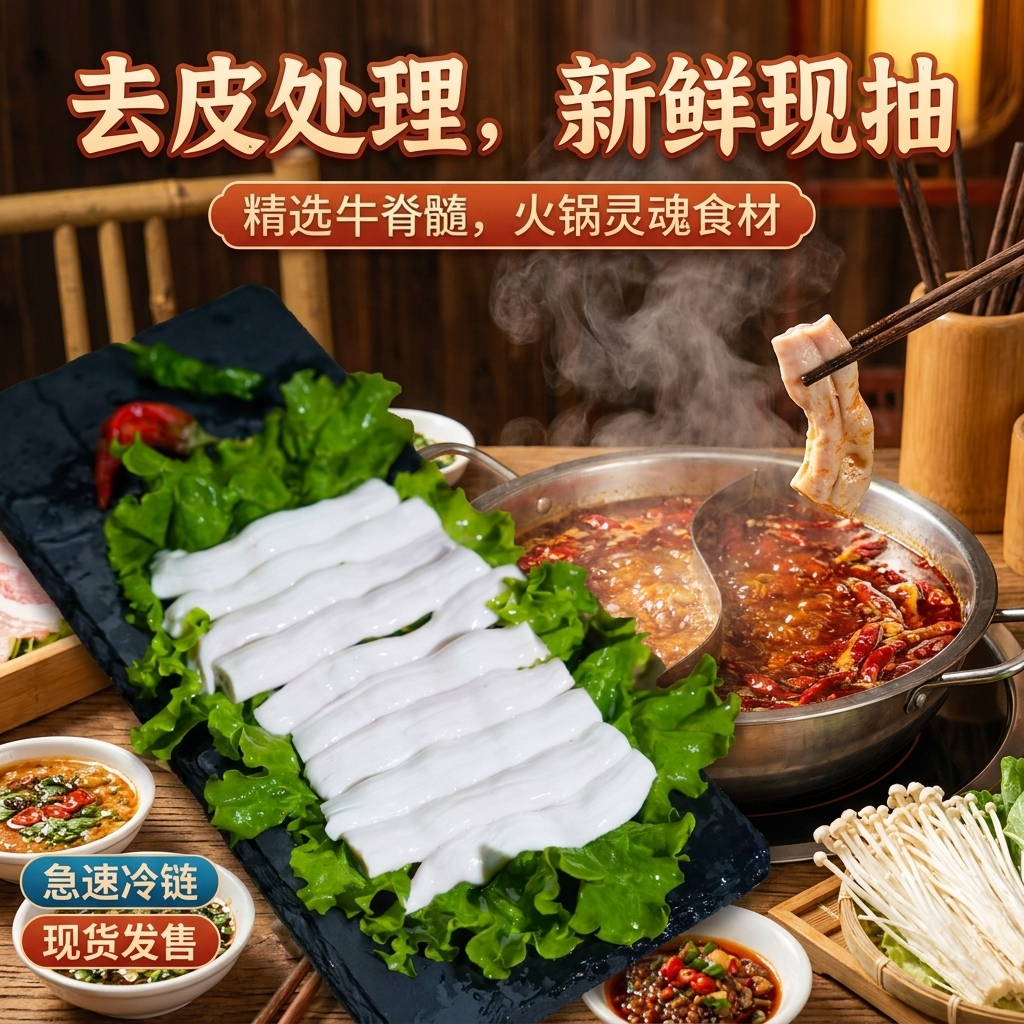牛脊髓 牛骨髓 去皮 处理完毕 新鲜现抽  2份顺丰空运包邮 清真