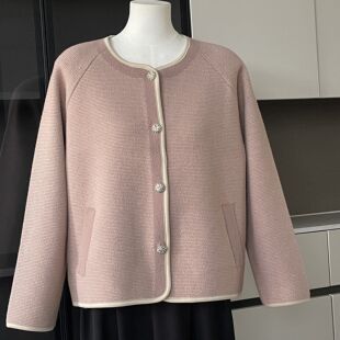 洋气毛昵外套中老年女装 小香风时尚 加厚气质上衣 妈妈秋季 2025新款