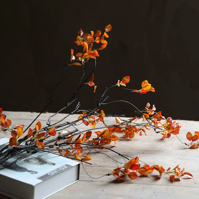 仿真树枝枯枝假树枯叶枯茶树枝家居装饰插花摆件干花干枝复古树叶