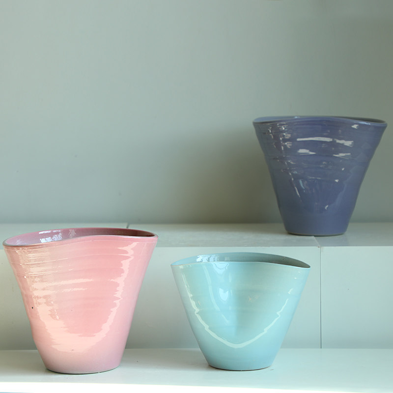 简约陶瓷种植花盆蝴蝶兰发财树蕙兰花盆网红托特大口花器阳台庭院,家居饰品,花盆,淘宝优惠券,粉丝福利购,淘宝优惠卷