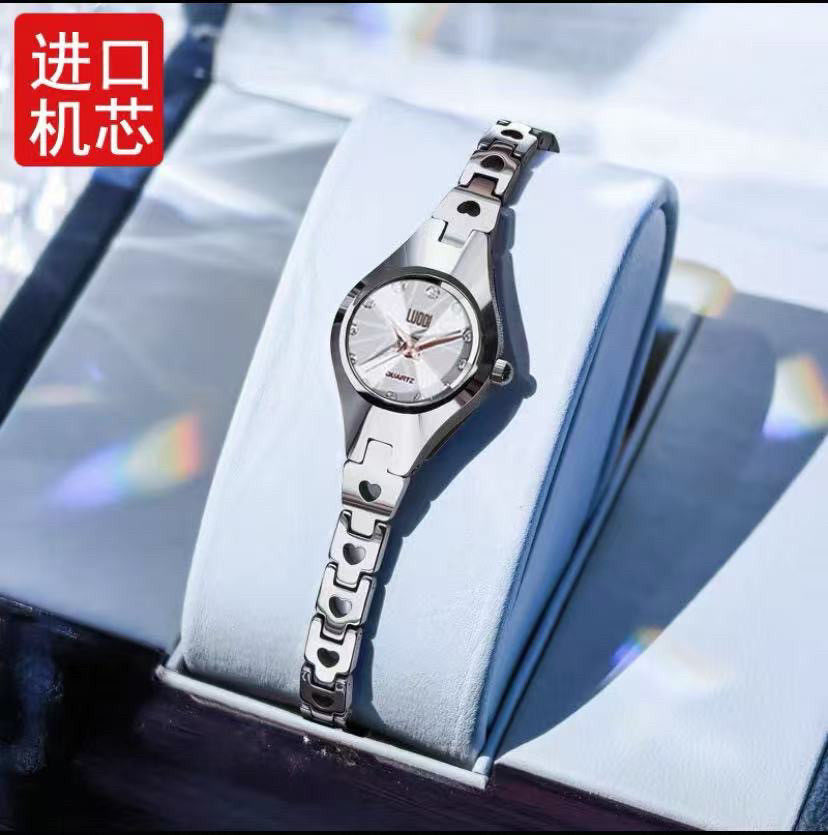 正品女手表新款升级版女士钨钢迷你小表盘金表气质轻奢手链表防水