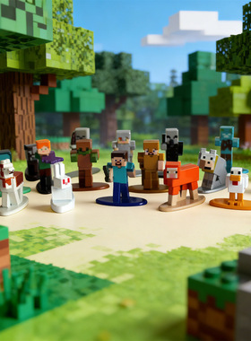 Jada我的世界正版Minecraft迷你合金公仔组合套装收藏摆件手办礼