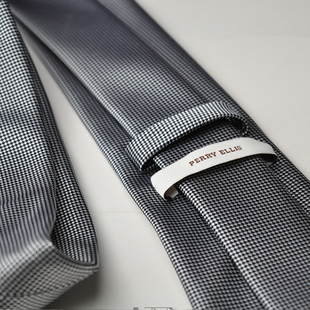 大牌外贸原单男商务正装 领带提花优雅深蓝色灰色绣花色织手工结婚