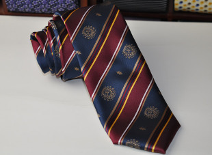 大牌外贸原单男士商务正装领带深蓝色暗红色休闲窄款复古学生学院