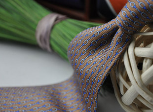 商务领带棕色网球9cm 100%真丝男正装 日本FORMAL 外贸原单